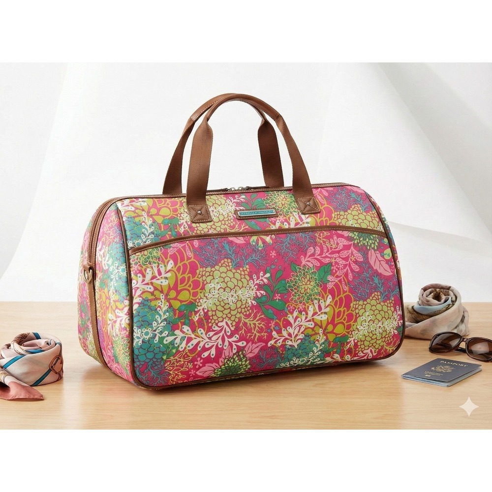 Lily Bloom 22" Rolling Duffel Bag, Weekender Bag Retired Pattern - Citrus Floral